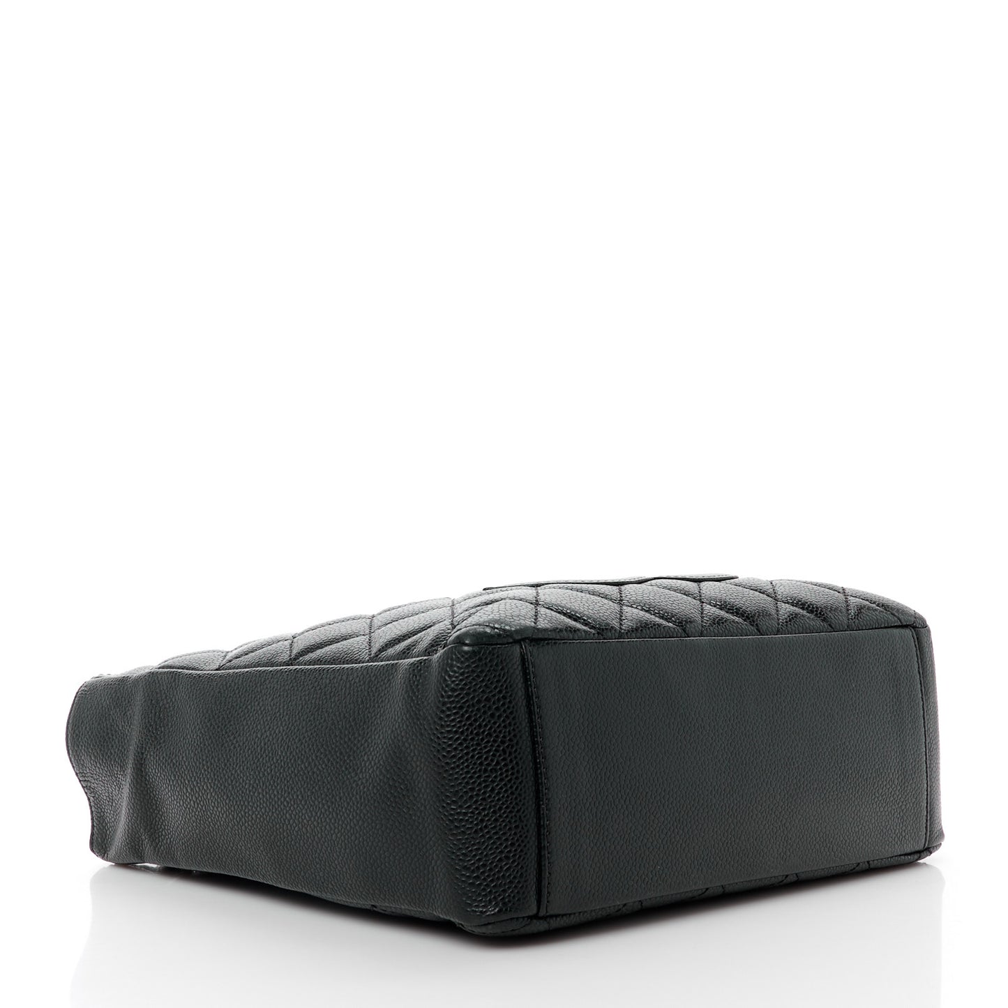 Caviar Quilted Petit Shopping Tote PST Black