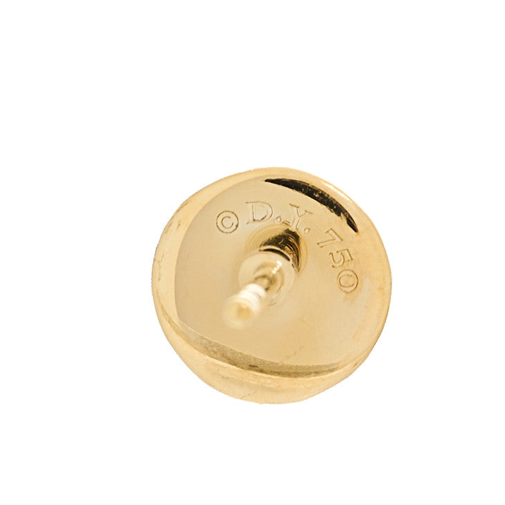David Yurman 18K Yellow Gold 8mm Sculpted Cable Earrings 4 of 5