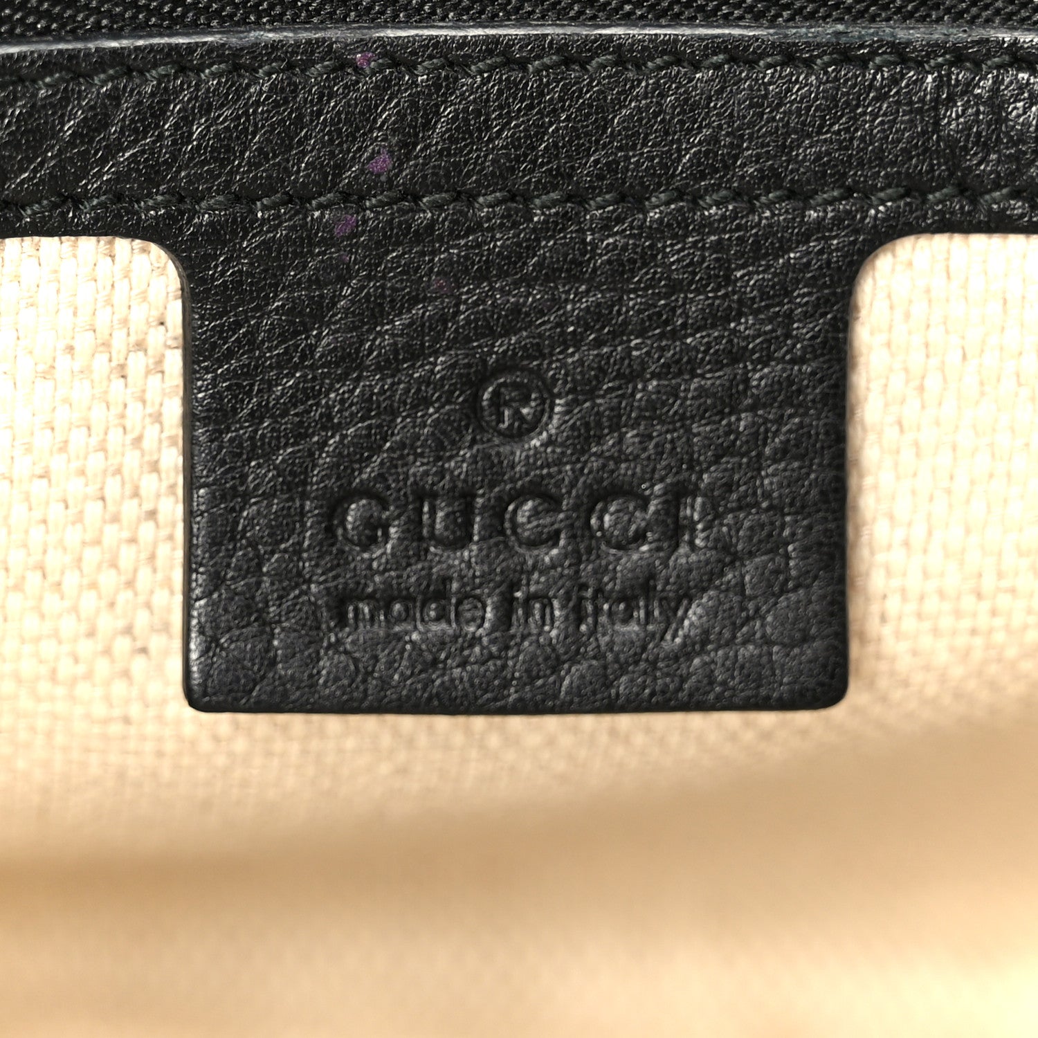 Gucci Pebbled Calfskin Medium Soho Flap Crossbody Black 6 of 11