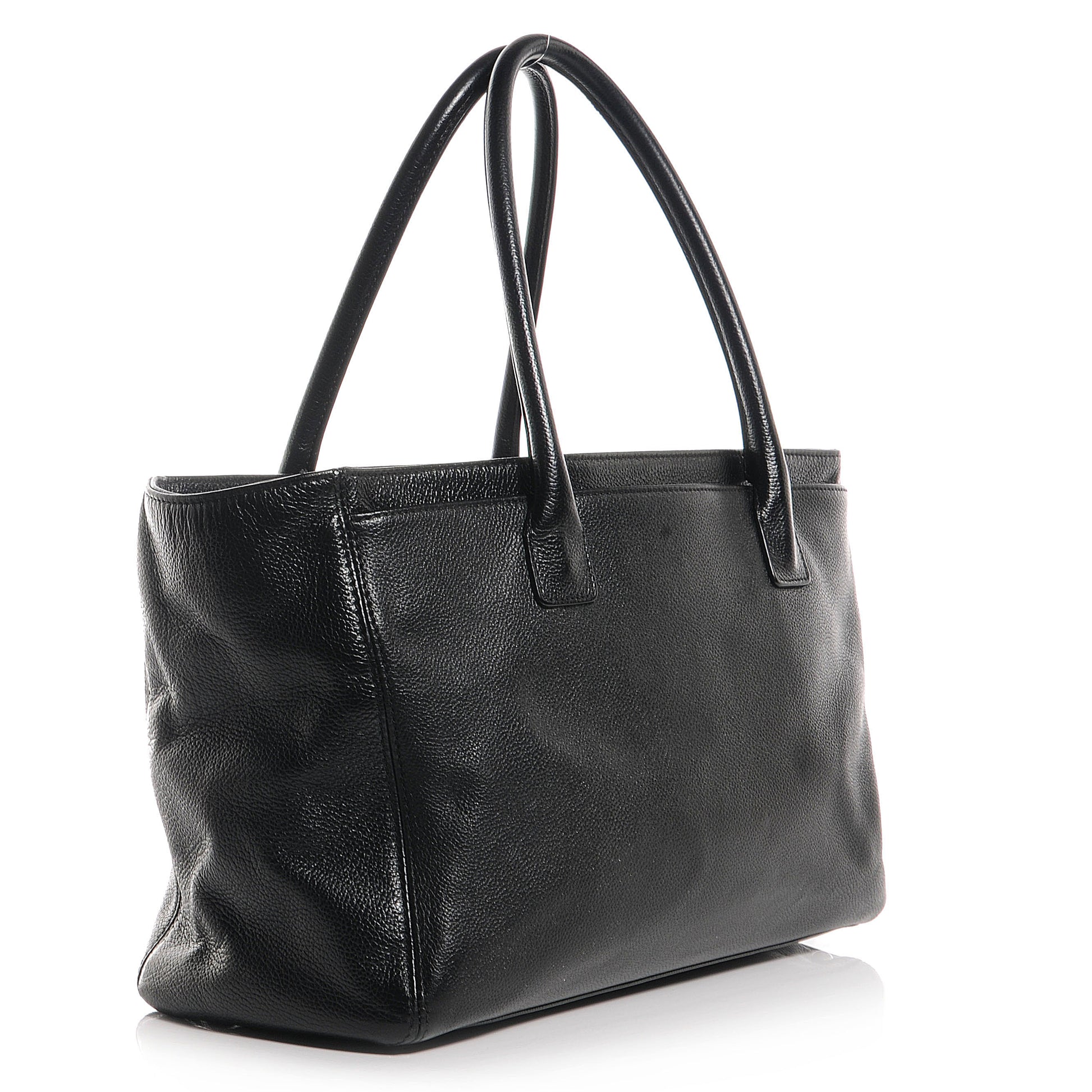 Chanel Calfskin Cerf Executive Shopper Tote Black 3 of 7