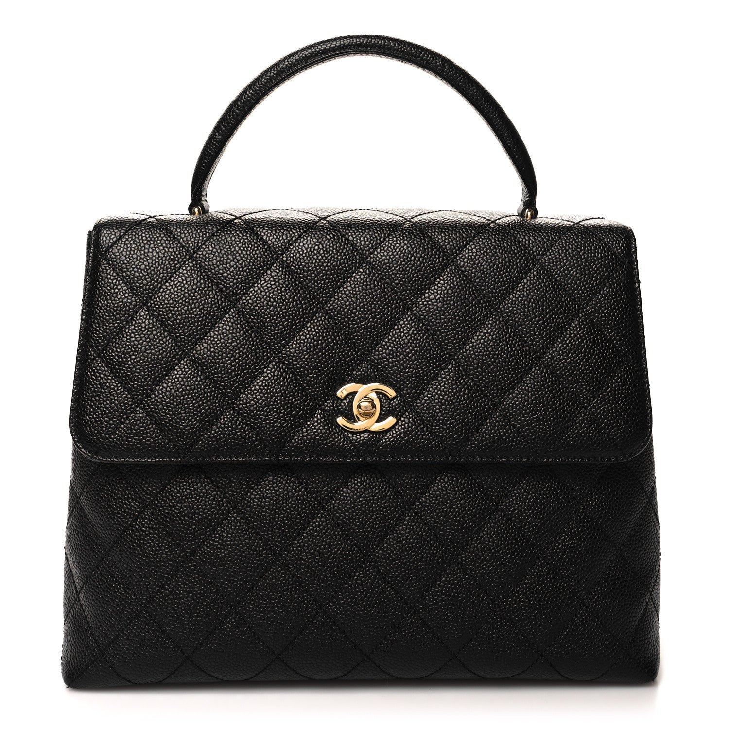 Chanel Caviar Quilted Jumbo Kelly Flap Black 1 of 12