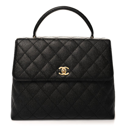 Chanel Caviar Quilted Jumbo Kelly Flap Black 1 of 12