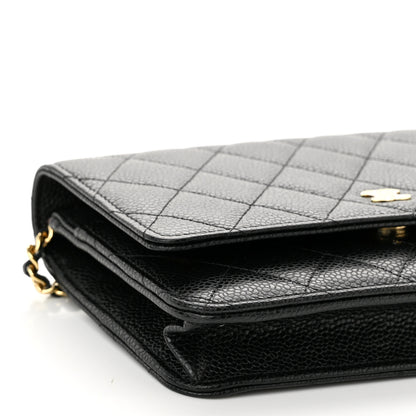 Chanel Caviar Quilted Wallet On Chain WOC Black 10 of 12