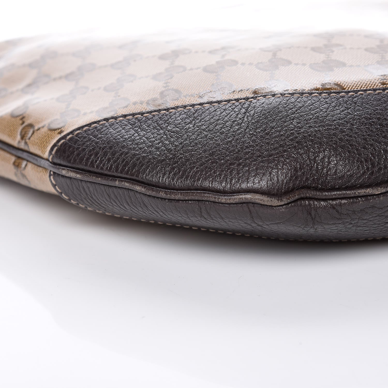 Gucci Crystal Monogram Large Half Moon Hobo Dark Brown 9 of 10