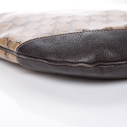 Gucci Crystal Monogram Large Half Moon Hobo Dark Brown 9 of 10
