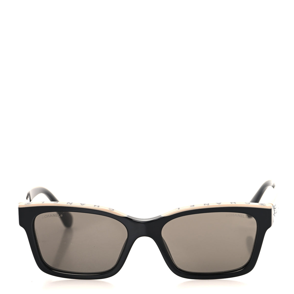 Acetate Polarized Square Sunglasses 5417 Black Beige