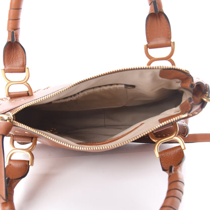 Chloe Calfskin Braided Medium Marcie Satchel Caramel 5 of 13