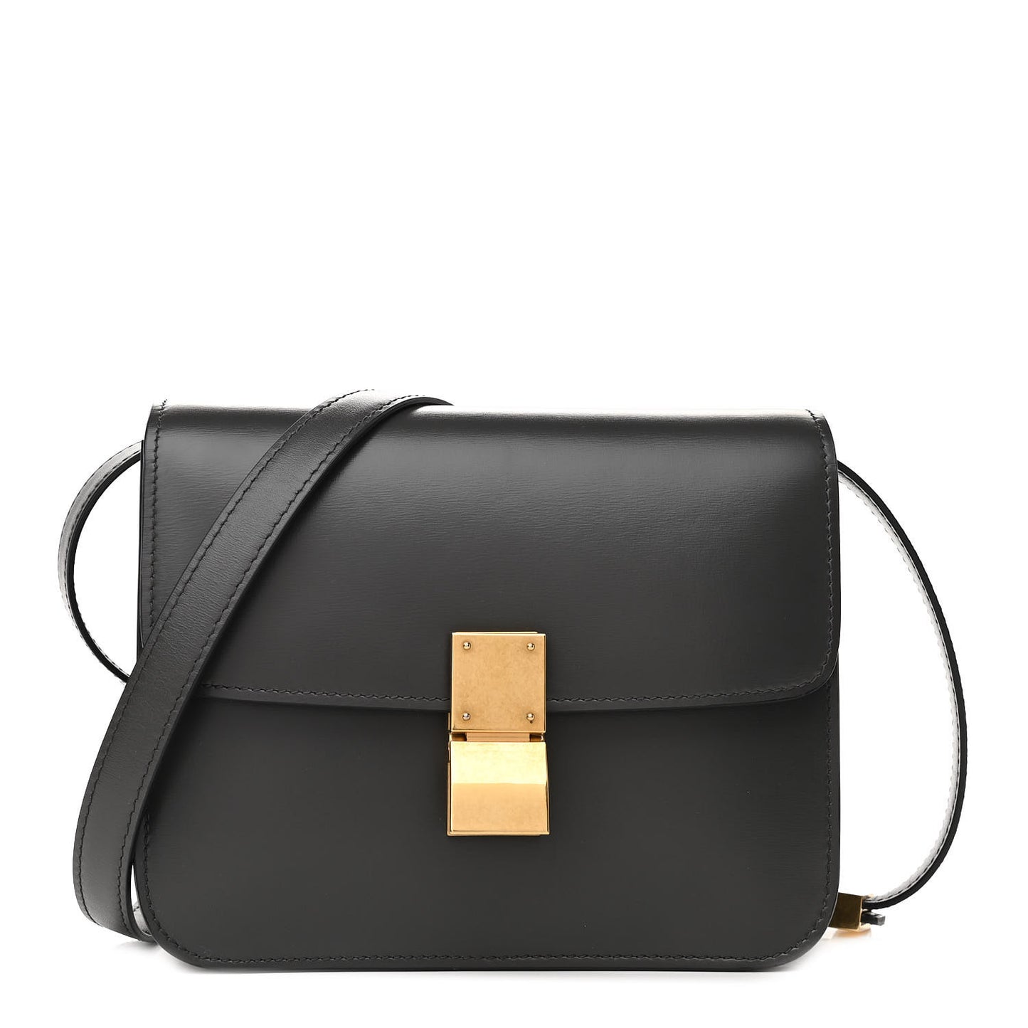 Box Calfskin Teen Classic Box Flap Bag Anthracite