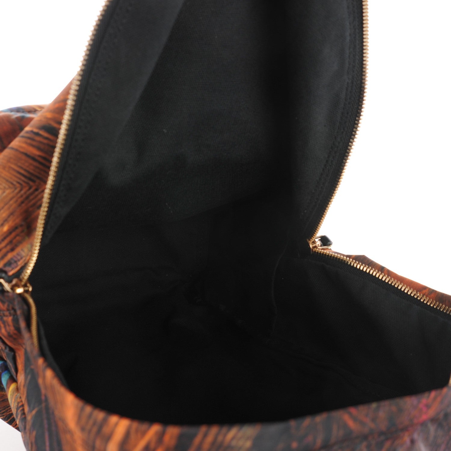 Givenchy Nylon Calfskin Peacock Print Backpack Brown 7 of 7