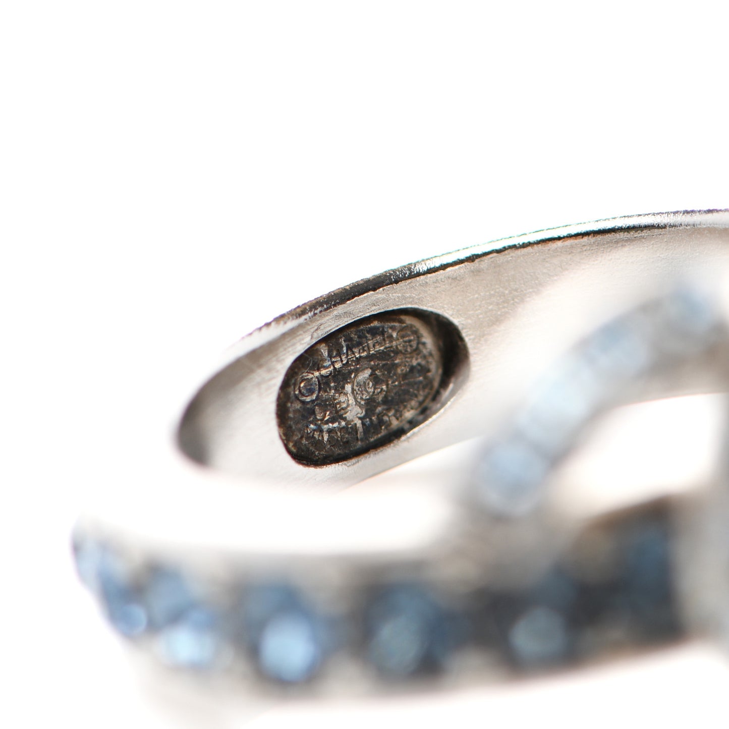 Crystal CC Ring 50/5.25 Silver Blue