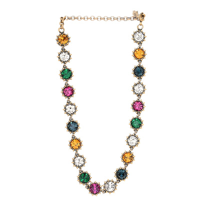Gucci Crystal Butterfly Necklace Aged Gold Multicolor 2 of 4