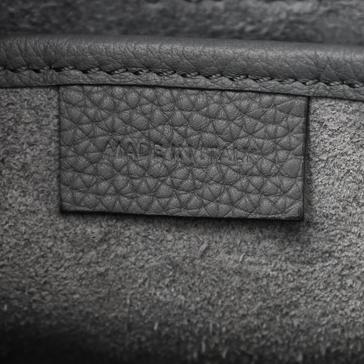 Celine Drummed Calfskin Nano Luggage Kohl 6 of 8