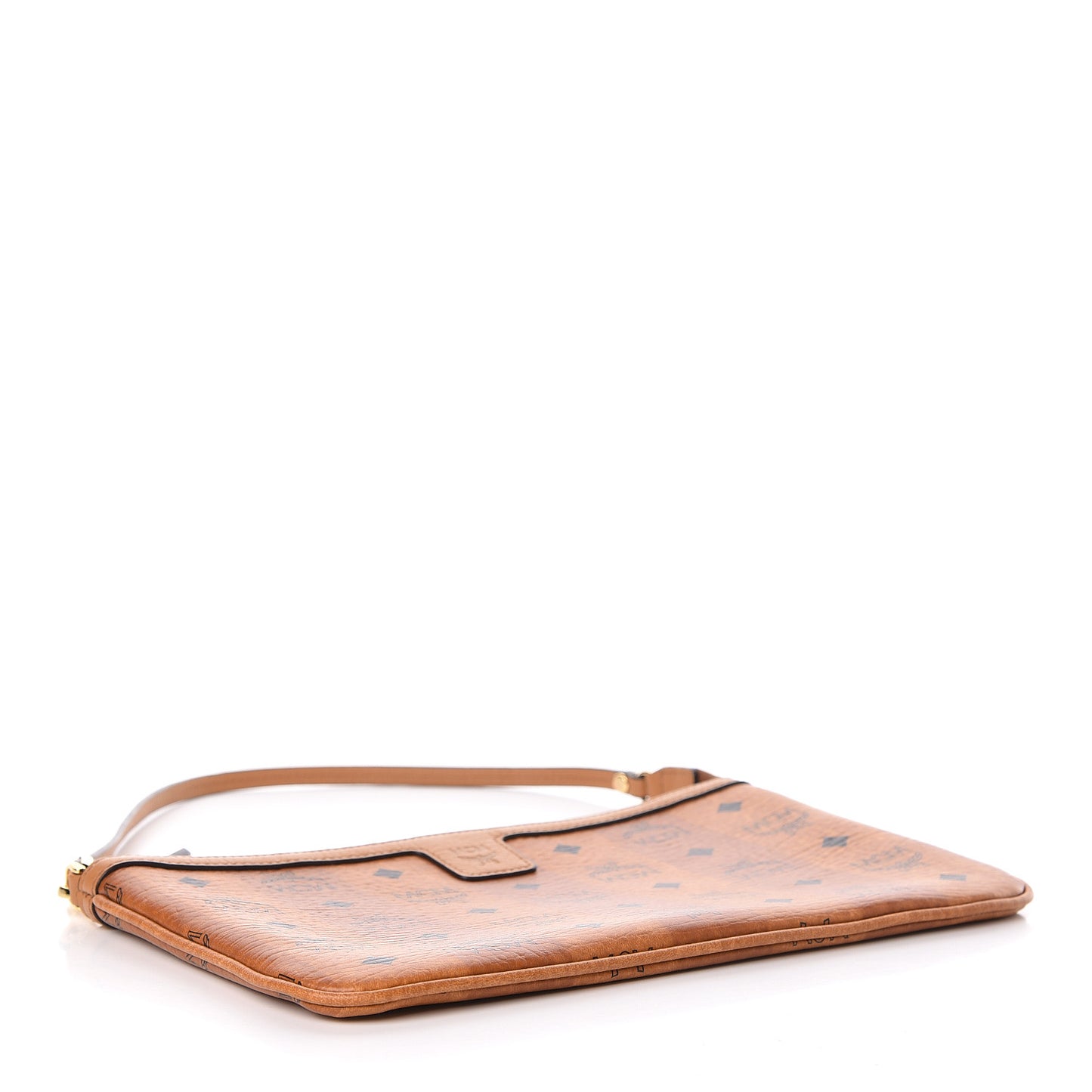 Striped Visetos Pouch Cognac