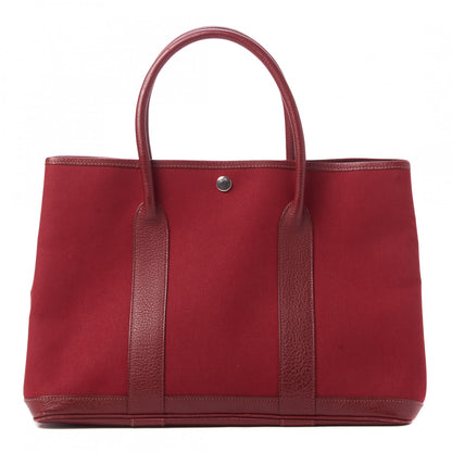 Hermes Buffle Sindhu Toile Garden Party 36 MM Tote Rouge Imperial 1 of 8
