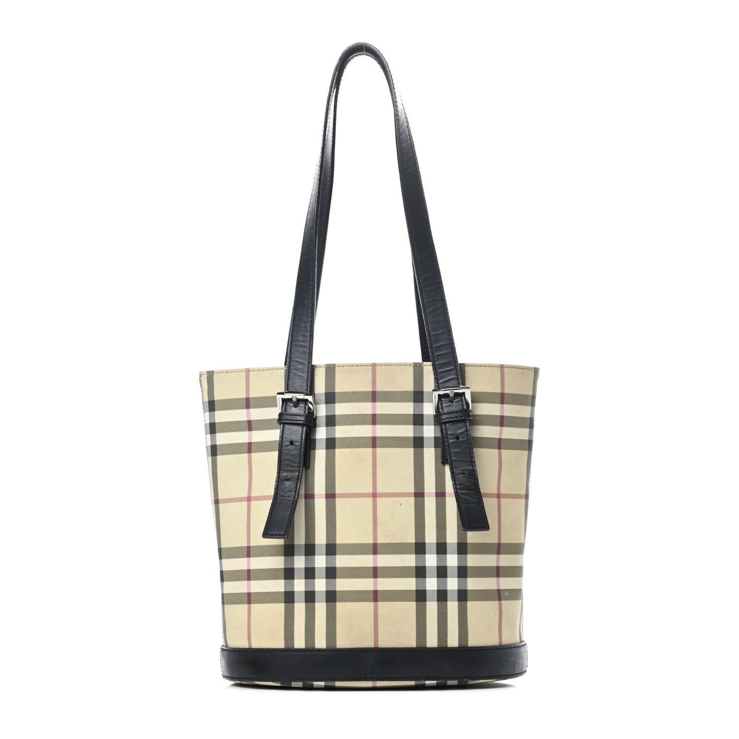 House Check Bucket Bag Black