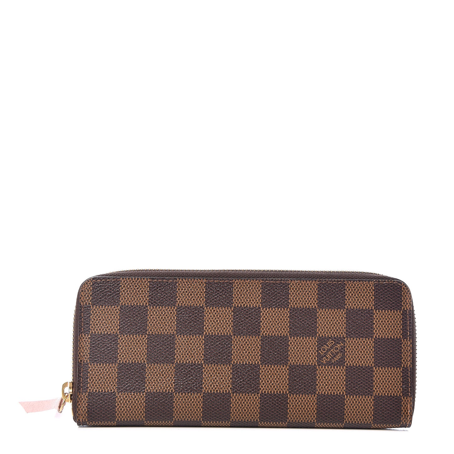 Damier Ebene Clemence Wallet Rose Ballerine
