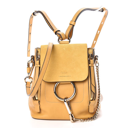 Chloe Suede Calfskin Mini Faye Backpack Dusty Yellow 1 of 10