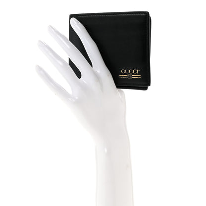 Gucci Plutone Calfskin Logo Bi-Fold Wallet Black 2 of 11