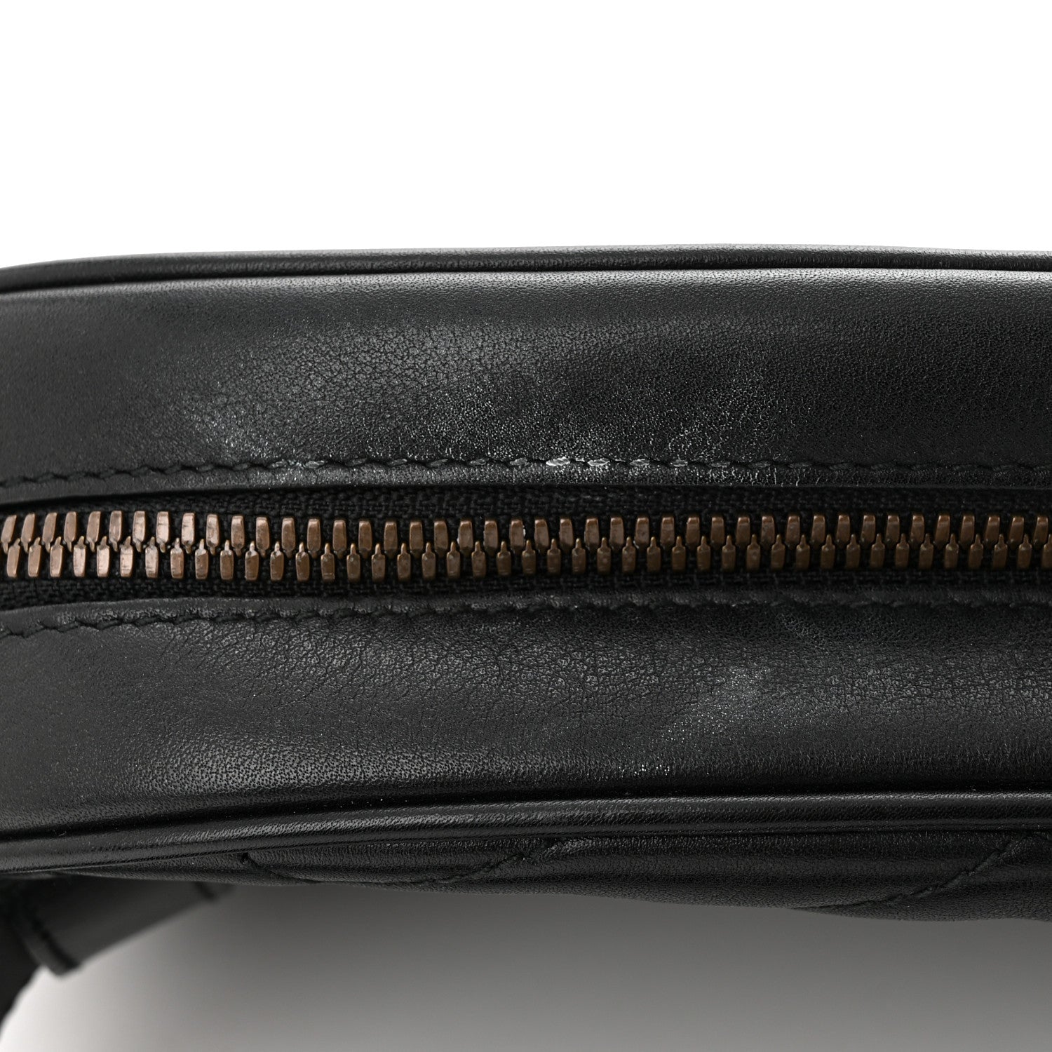 Gucci Calfskin Matelasse GG Marmont Belt Bag 85 34 Black 11 of 14
