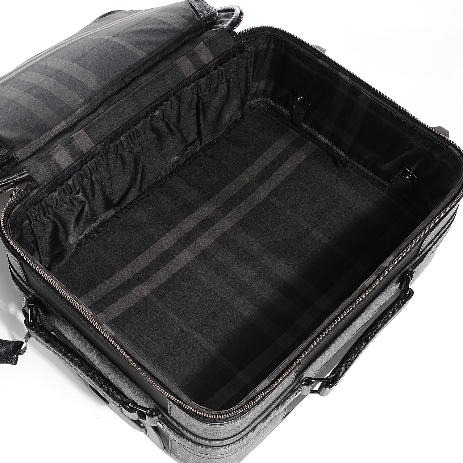 Burberry Smoked Check Carry-On Suitcase Black 5 of 10