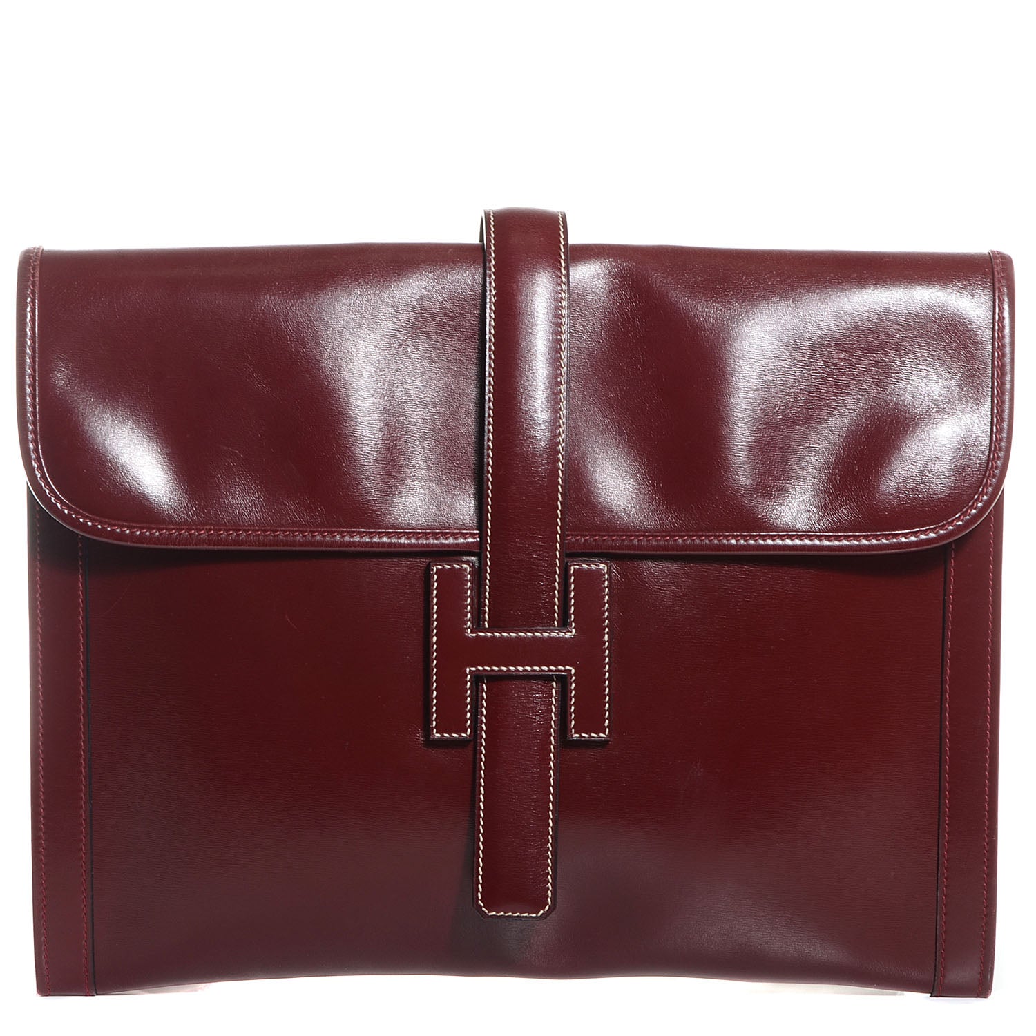 Hermes Box Jige GM Clutch Rouge H 1 of 9