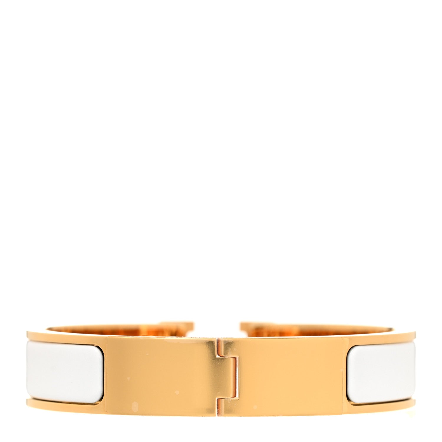 Hermes Enamel Narrow Clic Clac H Bracelet PM White 3 of 5