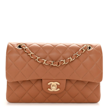 Chanel Lambskin Quilted Small Double Flap Brown 1 of 11