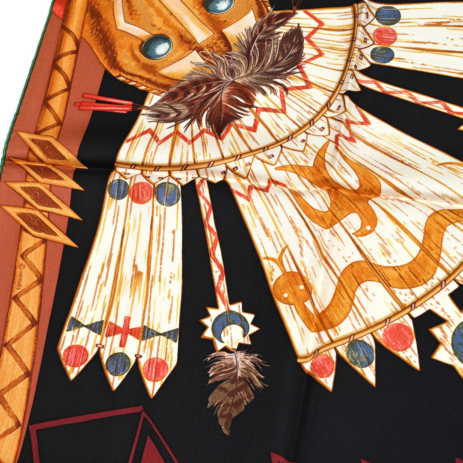 Hermes Silk Wako Ni Scarf 90 4 of 5