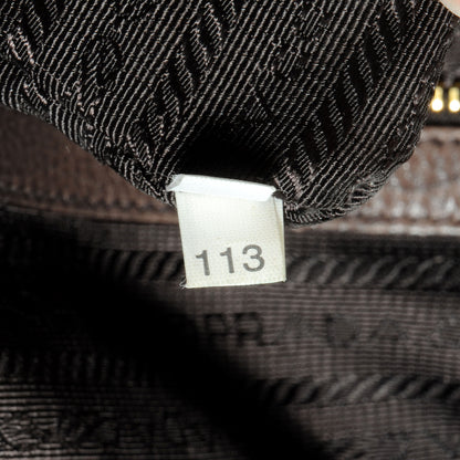 Prada Glace Calfskin Dome Satchel Fumo Sfumato 9 of 9