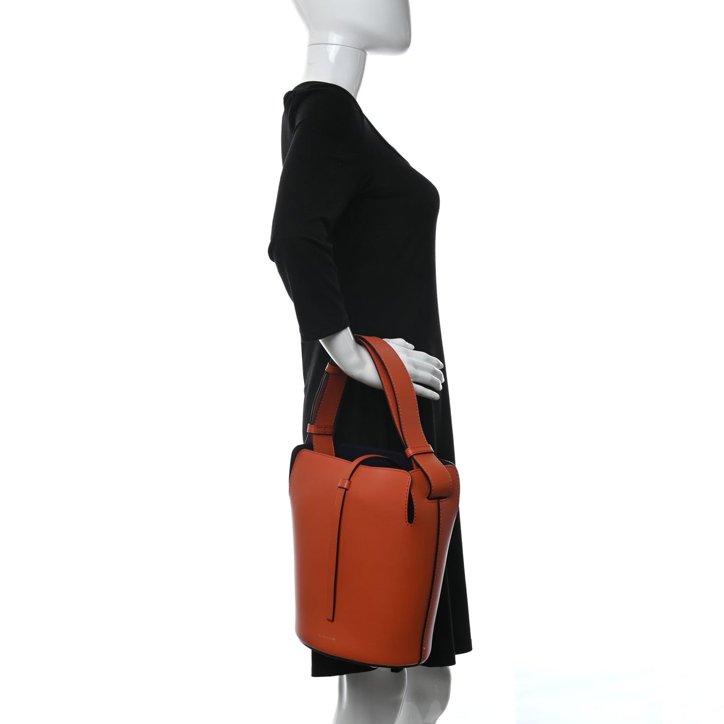Supple Calfskin Small Bucket Orange