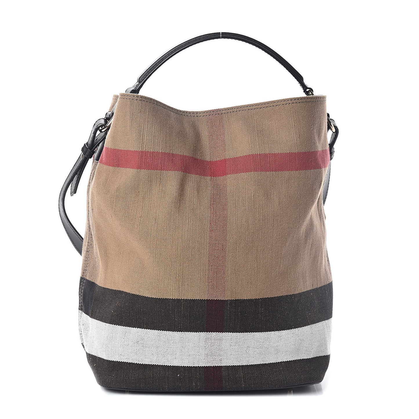 Canvas Mega Check Medium Ashby Hobo Black