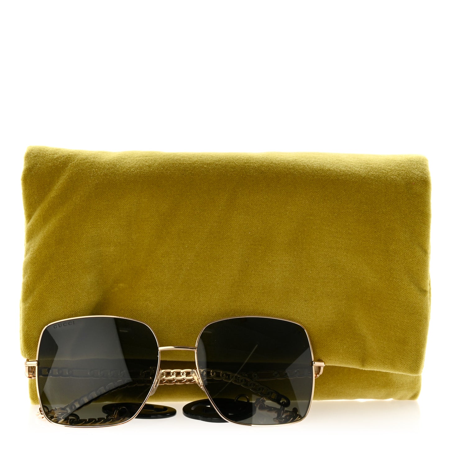 Square Frame Oversized Sunglasses GG0724S Gold