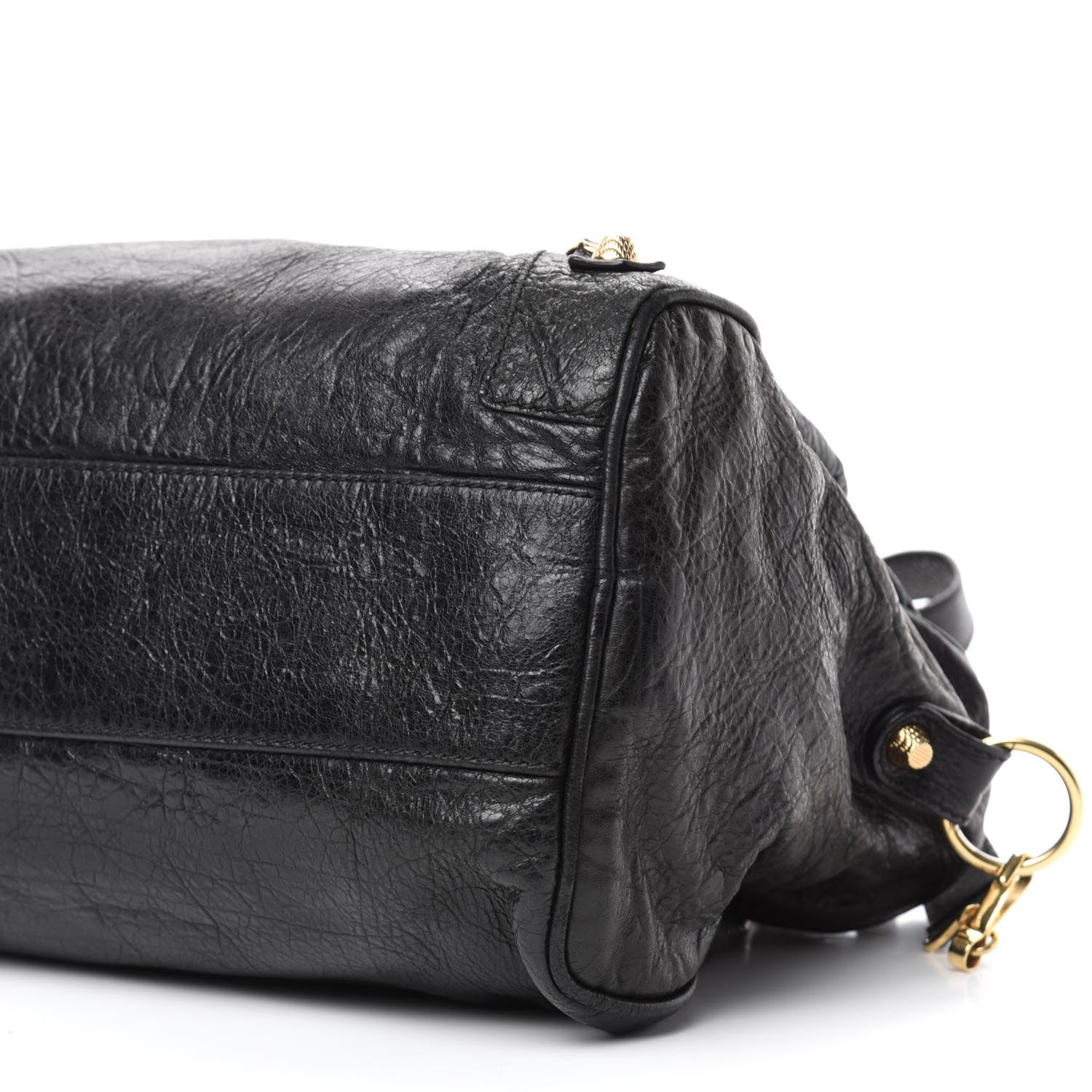 Balenciaga Agneau Giant 12 Gold Hardware Boston Black 8 of 12