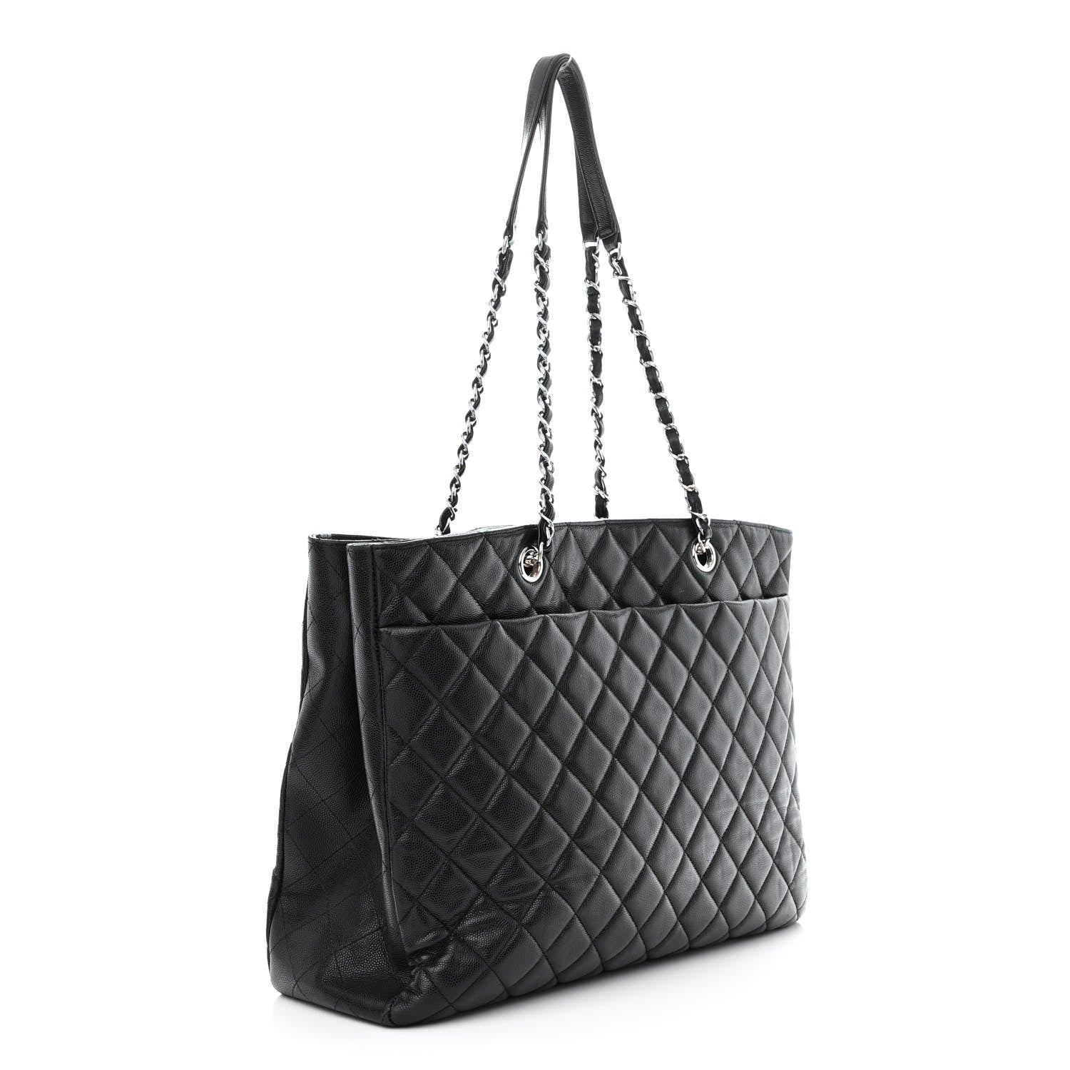 Chanel Caviar Quilted Large Shopping Tote Black 3 of 12