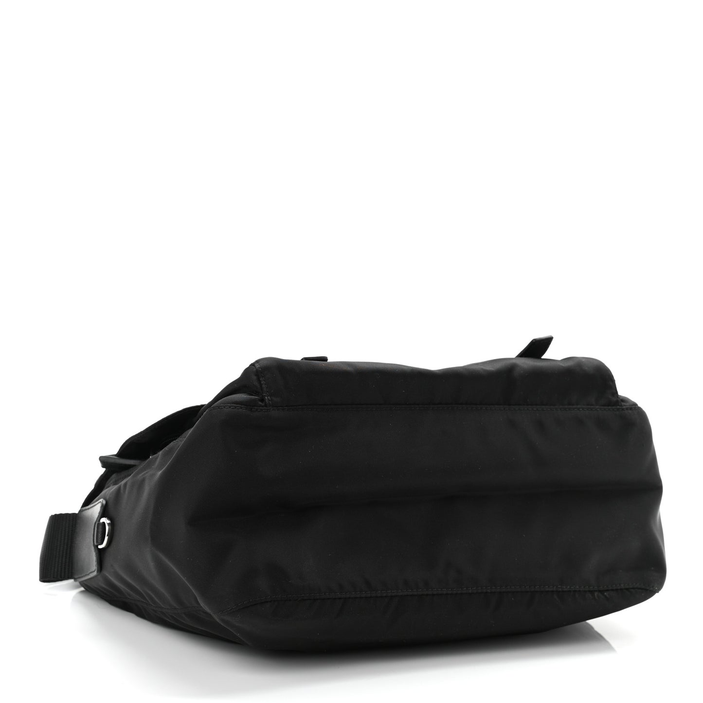 Tessuto Nylon Saffiano Vela Messenger Bag Black
