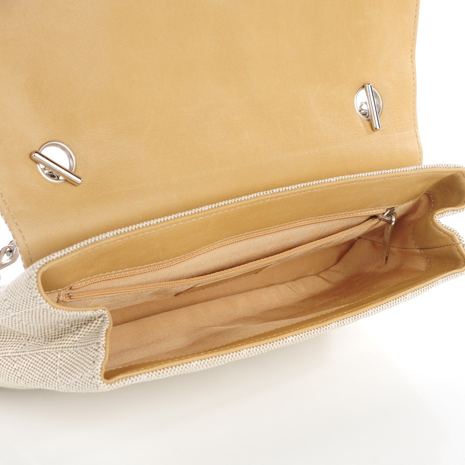 Chanel Canvas Camellia N°5 Flap Beige 5 of 7