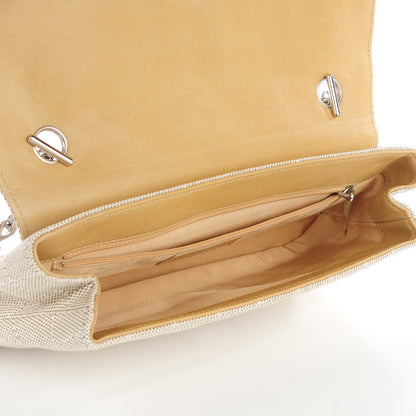 Chanel Canvas Camellia N°5 Flap Beige 5 of 7