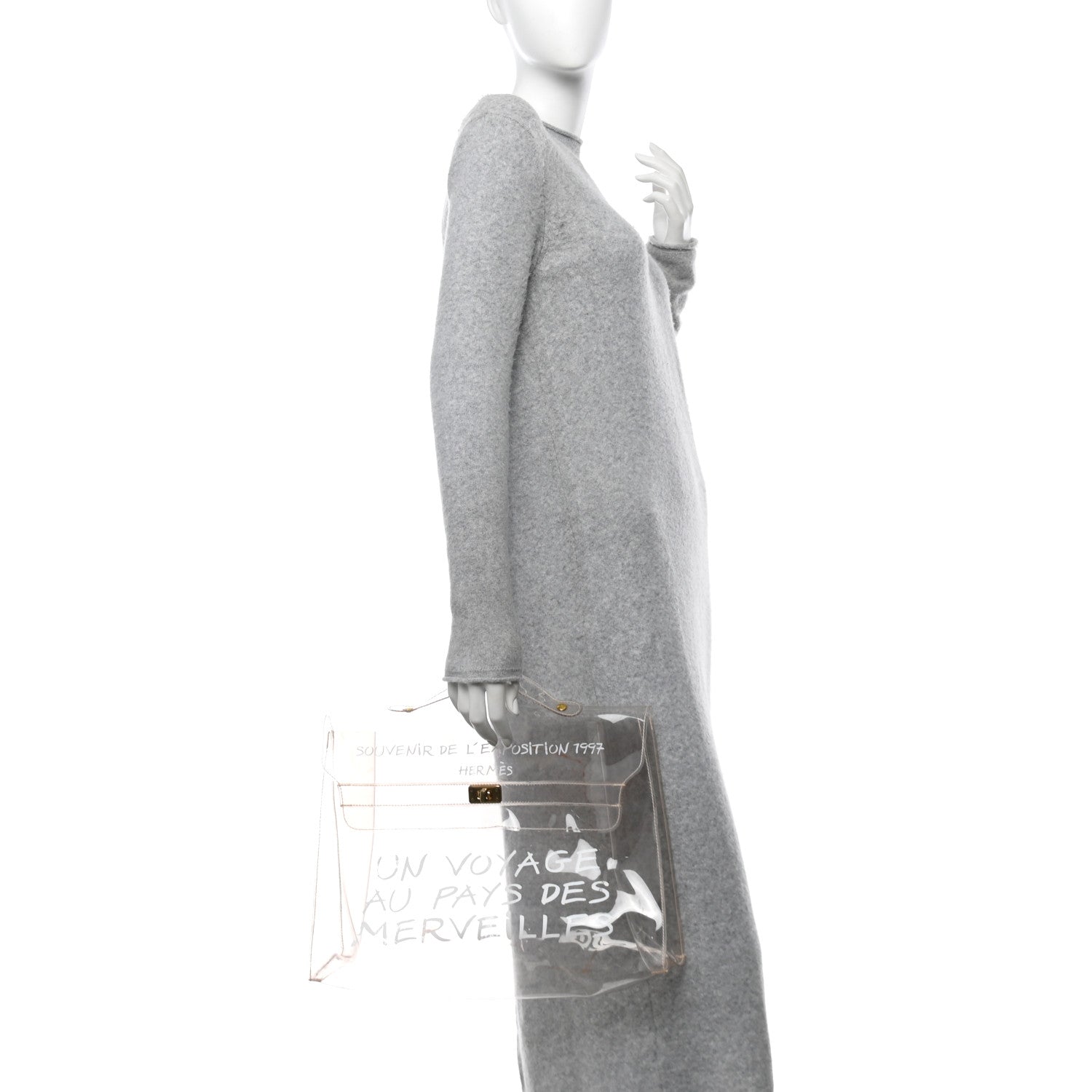 Hermes Vinyl Souvenir De L'Exposition Kelly Transparent 2 of 13