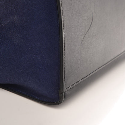 Celine Smooth Calfskin Suede Small Tri-color Trapeze Cobalt 8 of 11