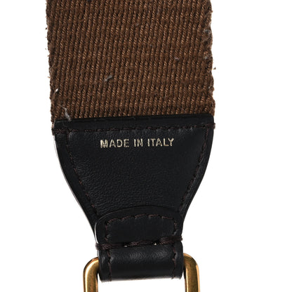 Fendi Ribbon Vitello Century FF 1974 Flat Studded Strap You Fango Marrone Ebano 4 of 8