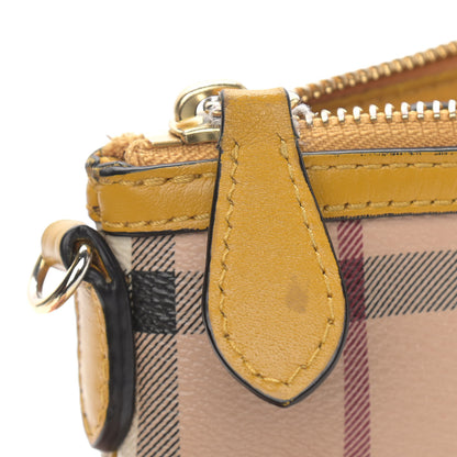 Burberry Haymarket Check Small Peyton Crossbody Clutch Bag Yellow 12 of 12