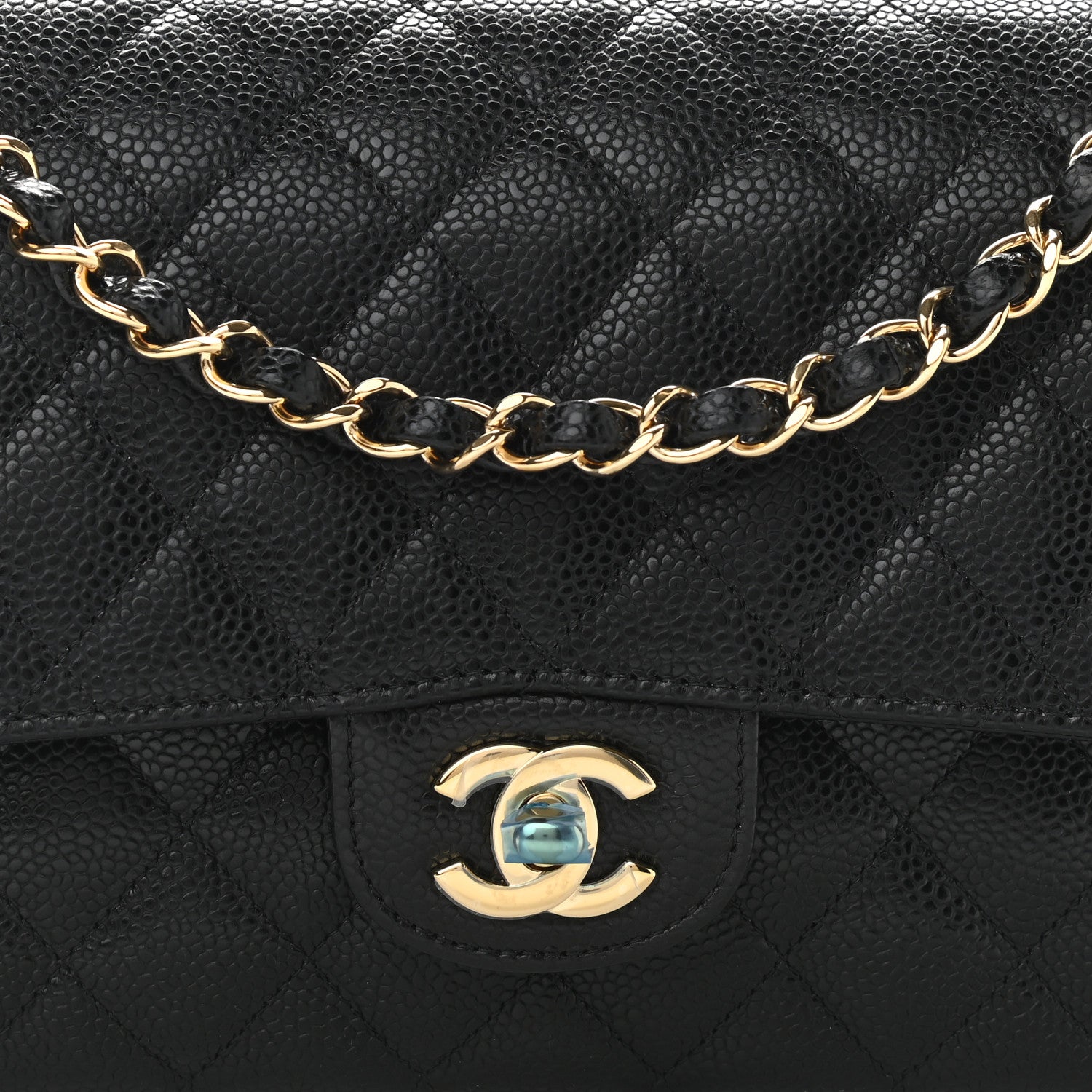 Chanel Caviar Quilted Medium Double Flap Black 7 of 10