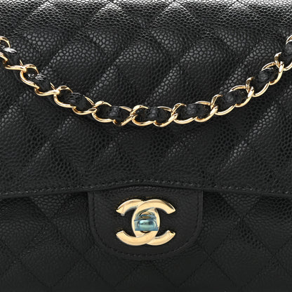 Chanel Caviar Quilted Medium Double Flap Black 7 of 10