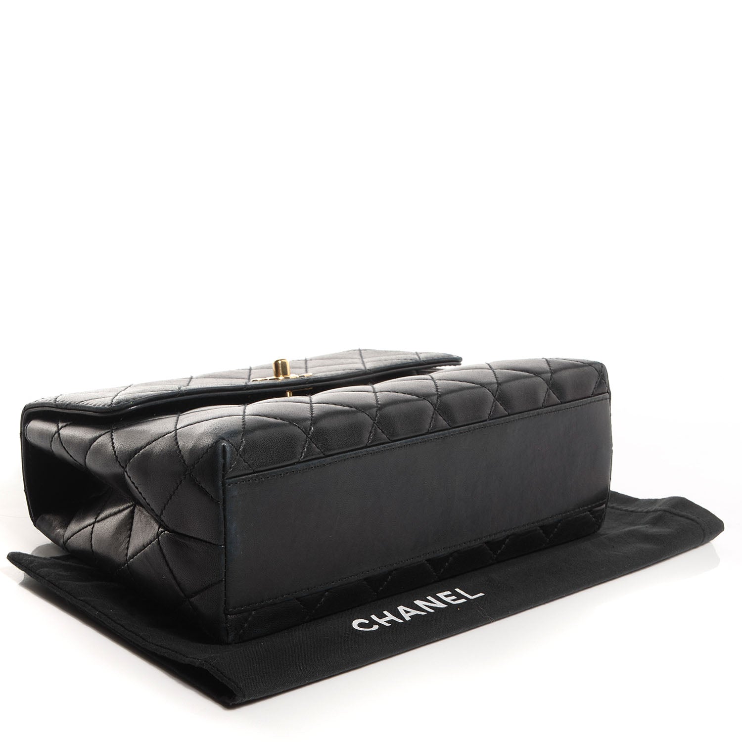 Chanel Lambskin Quilted Medium Kelly Flap Bag Black 4 of 8