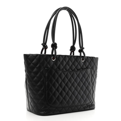 Chanel Calfskin Quilted Large Cambon Tote Black 3 of 11
