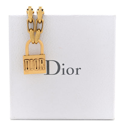 Christian Dior Metal Lucky Locket Choker Necklace Aged Gold 9 of 9