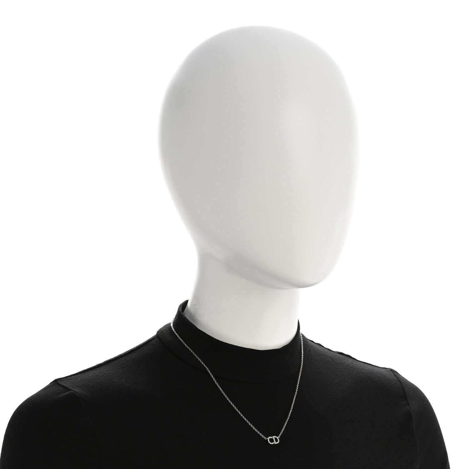 Christian Dior Metal Crystal Clair D Lune Necklace Gold 2 of 7