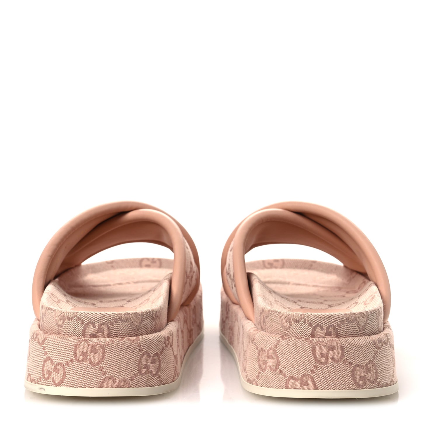 Monogram GG Calfskin Angelina Platform 55mm Slide Sandals 37 Light Pink 40 Light Pink