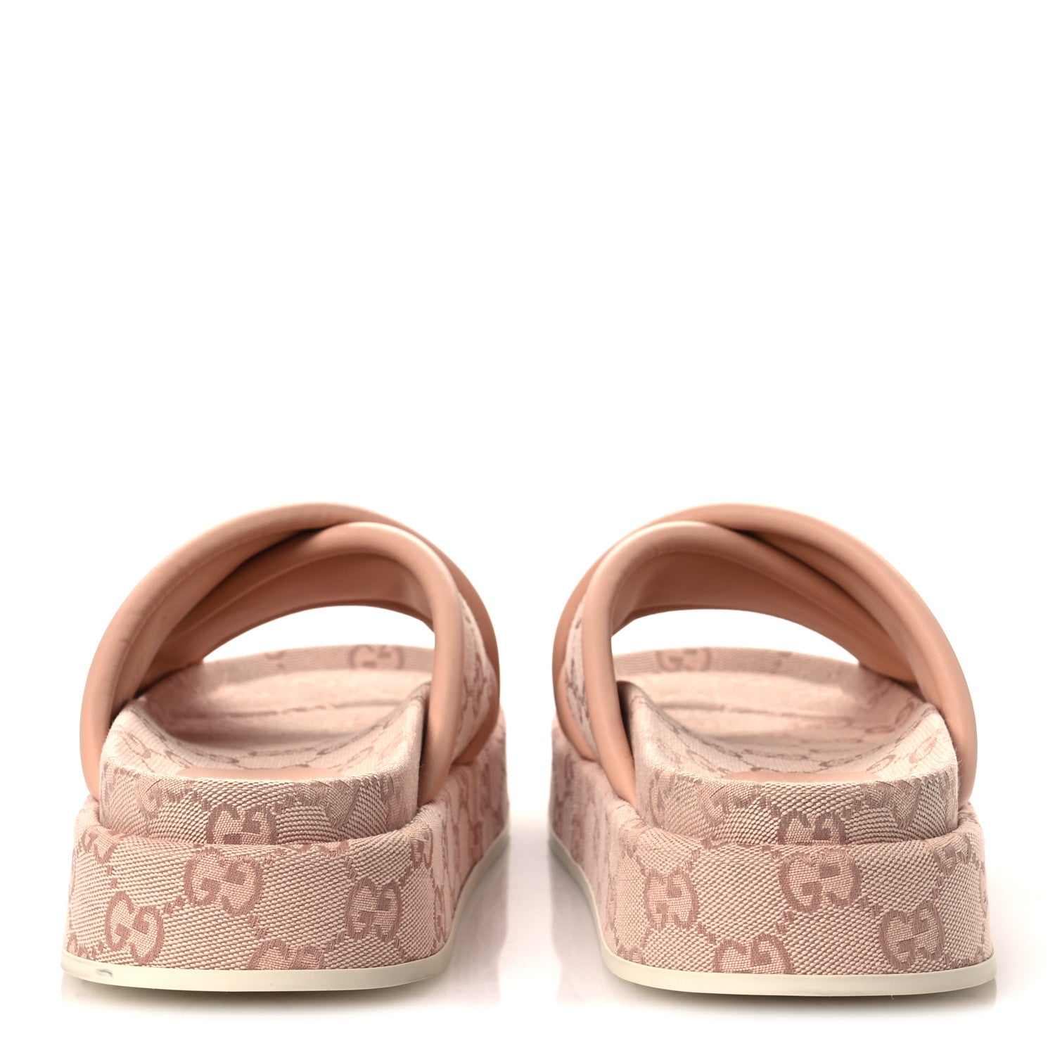 Gucci Monogram GG Calfskin Angelina Platform 55mm Slide Sandals 37 Light Pink 40 Light Pink 6 of 11
