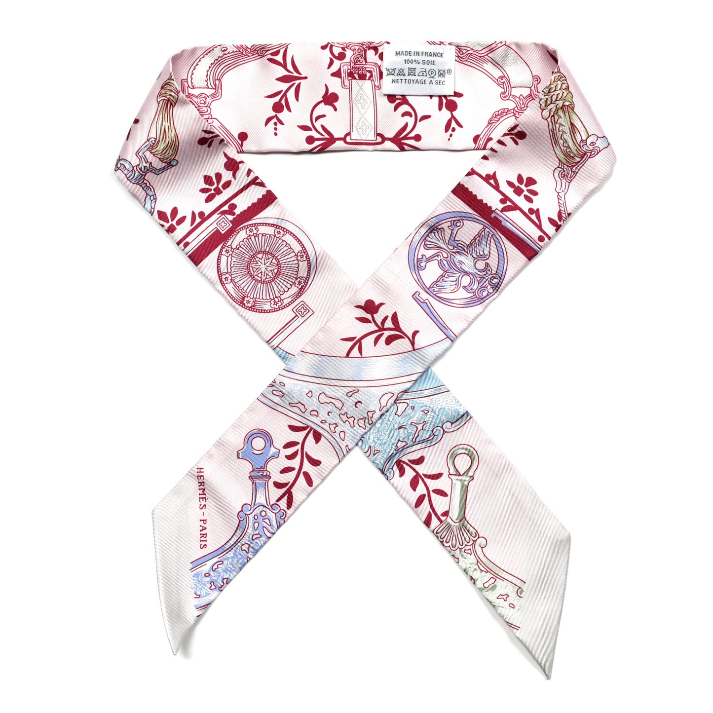 Silk Etriers Remix Twilly Rose Pale Bordeaux